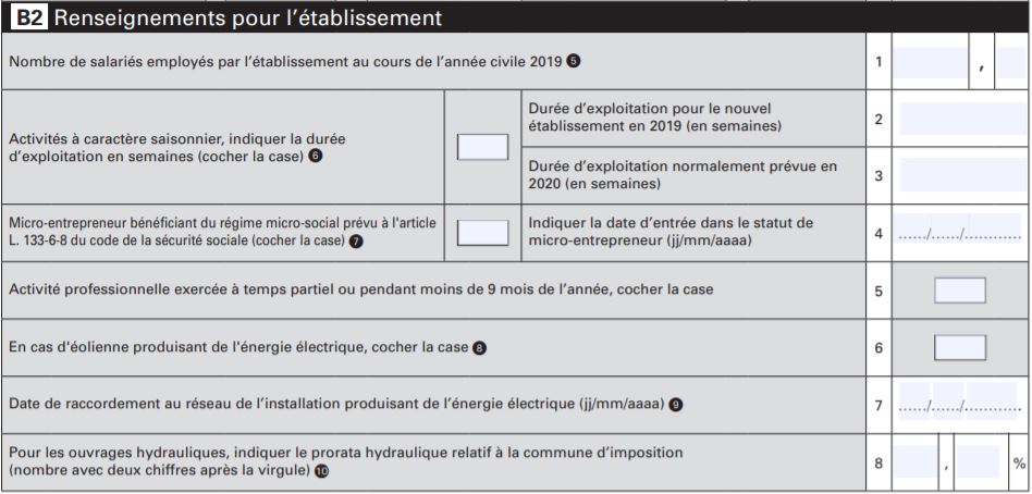 Cfe1 Déclaration Initiale De Cotisation Foncière Des Entreprises 1447 C